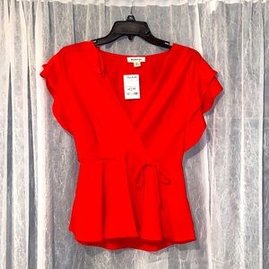 Dainty, red blouse!